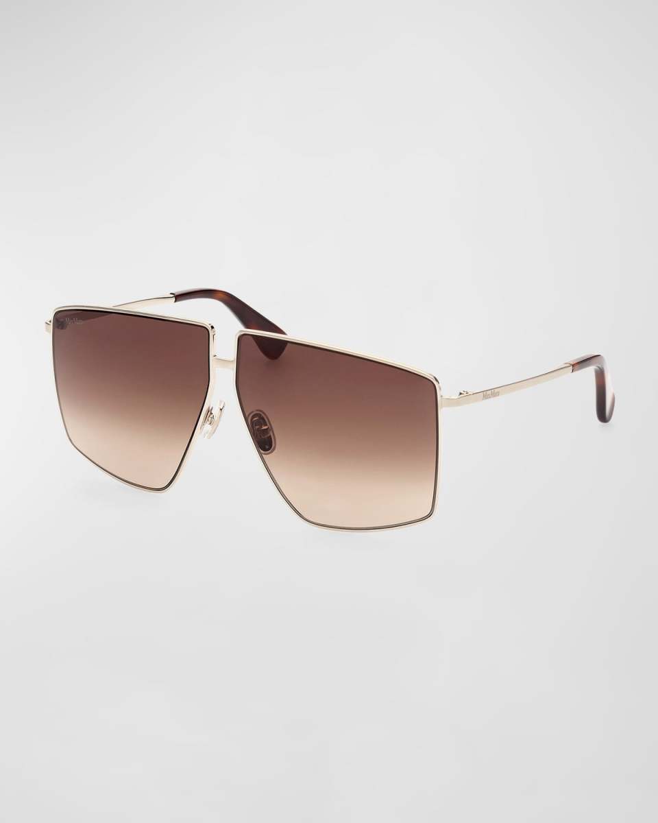 Lee Mirrored Square Metal Sunglasses